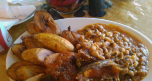 Delicious Bean and Plantains with Stew