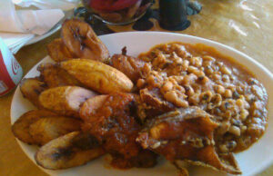 Delicious Bean and Plantains with Stew